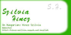 szilvia hincz business card